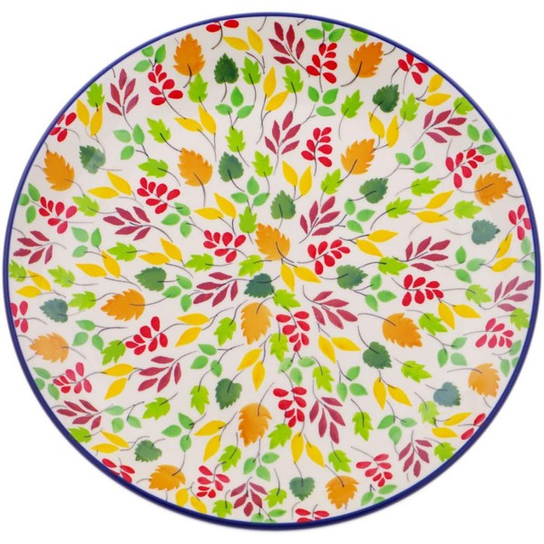 Authentic Polish Pottery Dinner Plate Signature UNIKAT in Falling For