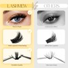 LASHVIEW Lash-Extension-Clusters, Volume Lash Clusters 9-18mm mix Fluffy Lash Extension