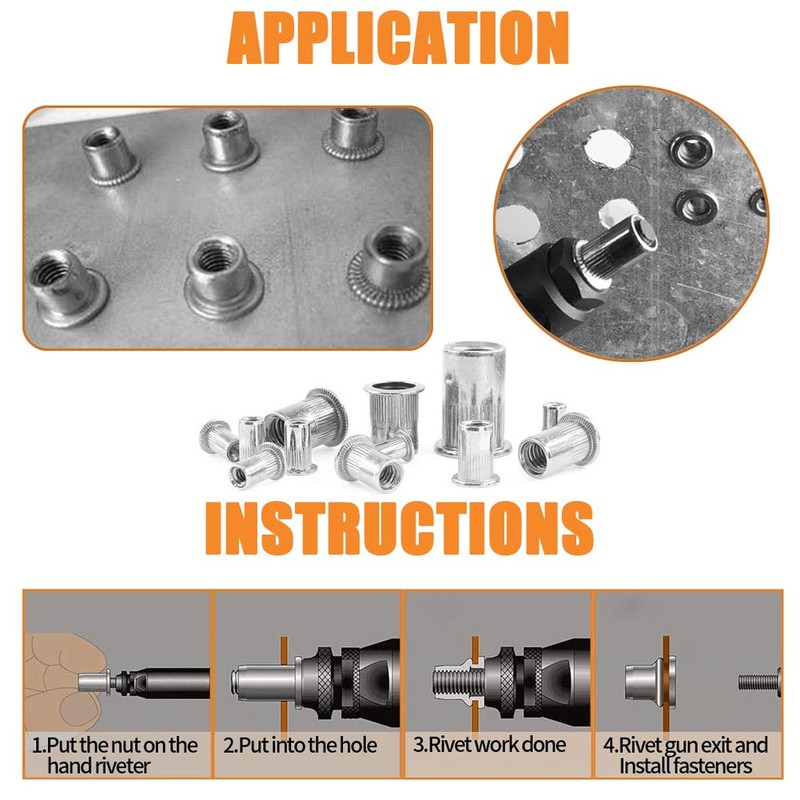 ISPINNER 150pcs #8-32, 10-24, 1/4"-20, 5/16"-18, 3/8"-16 Stainless Steel UNC