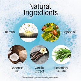 MYSTRE BEAUT Amino Acid Shampoo and Conditioner Set for All Hair Types | Nourishing Amino Acid Hair Shampoo with Vitamin E & Jojoba Oil for Frizz Control & Shine Moisturizing Amino Acid Conditioner - 16 fl oz each