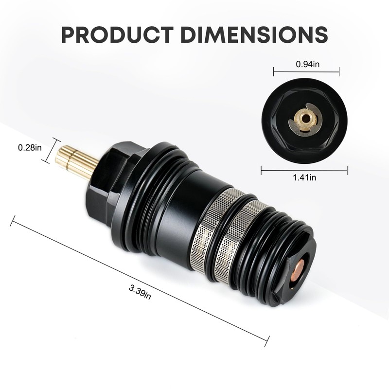 Tesidol 94282000 3/4-Inch Thermostatic Cartridge Valve,MTC,Fits two-hole and three-hole thermostatic