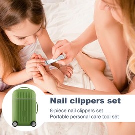 Manicure Set - Portable Travel Nail Clipping Kit,Travel Size Manicure Set Stainless Steel Pedicure Care Grooming Kit with Suitcase Storage Case for Adults