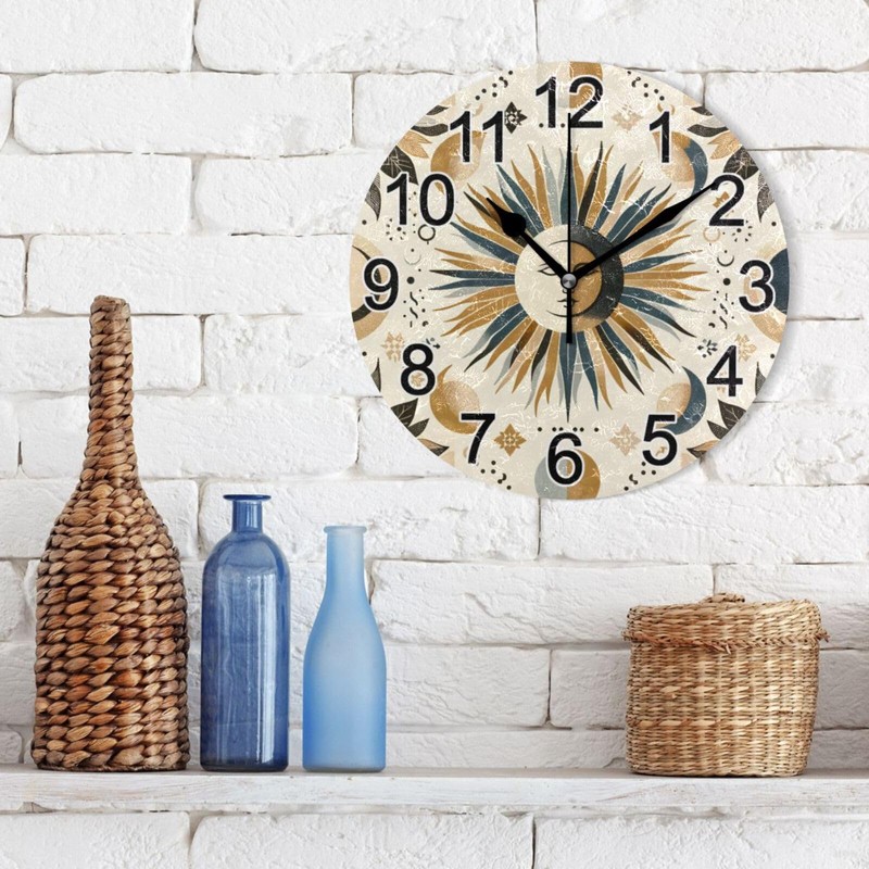 BOENLE - Reloj de pared de estilo bohemio con diseño