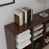 Brosisincorp Walnut Wood Book Ends for Shelves - Hand Polished