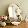 Gold Oval Vanity Mirror, 360° Rotation 180° Tilt Adjustable Desktop