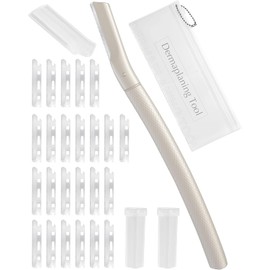 MoHern Maquinilla de Afeitar Dermaplaning para Rostro Profesional, Maquinillas de Afeitar Faciales para Mujer con 20 Recambios de Cuchillas En 2 Cajas, Maquinilla de Afeitar para Cejas para Mujeres Y