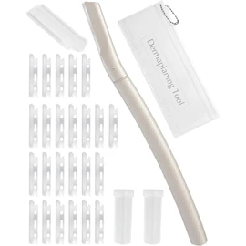 MoHern Maquinilla de Afeitar Dermaplaning para Rostro Profesional, Maquinillas de Afeitar Faciales para Mujer con 20 Recambios de Cuchillas En 2 Cajas, Maquinilla de Afeitar para Cejas para Mujeres Y