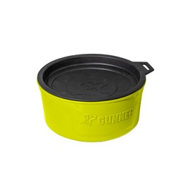 Gunner Dog Bowl with Spill-Proof Travel Lid- K9 Companion Food & Water Bowl, Lightweight Rust-Proof & Shock Resistant Stackable Bowl, Leak Resistant Nesting Lid,