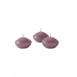 Cereria Di Giorgio - 20 Candele Galleggianti - Diametro 4.5 cm Altezza 2.7 cm - Colore Prugna - Durata 4 ore