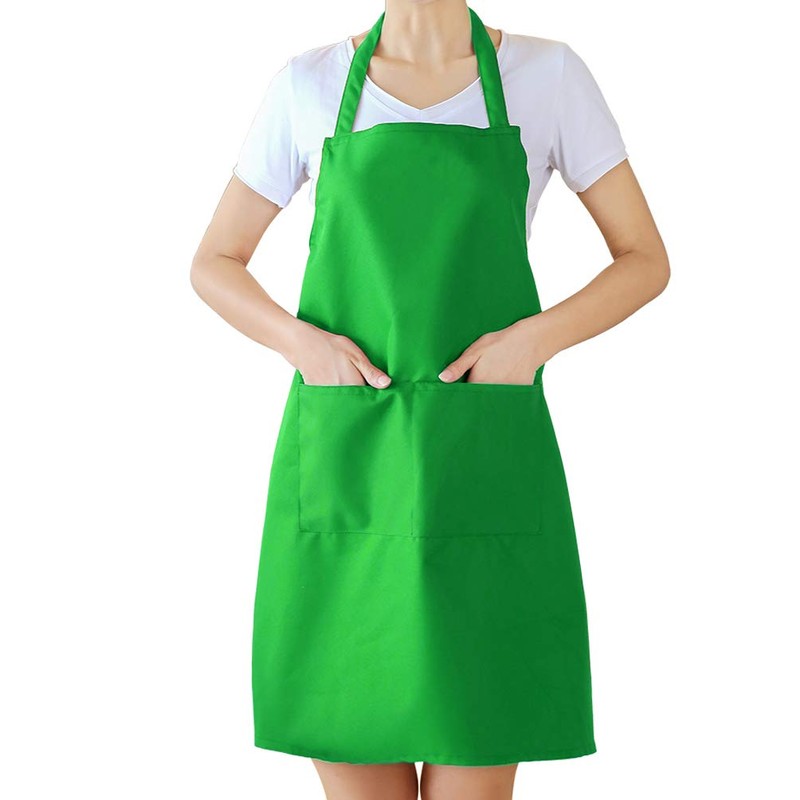 Fengek 8 Pcs Bib Apron for Unisex Colorful Kitchen Apron