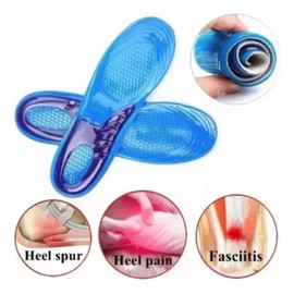 Plantillas ortopedicas de gel silicona suaves antifatiga dolor de pies comodas comodidad y absorción de impactos para la prevención de lesiones para hombres y mujeres (M 24-28 cm)