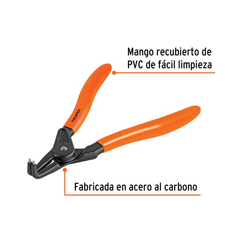 Truper PA-369, Pinza con punta a 90° para abrir anillos