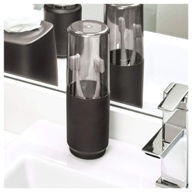 iDesign Austin Covered Holder, Holds Regular and Electric Toothbrushes