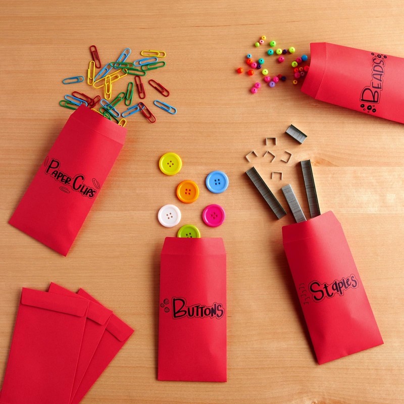 Okuna Outpost Red Envelopes for Money - 3.5 x 6.5