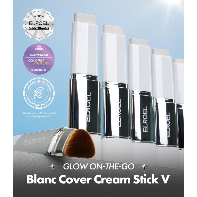 ELROEL Blanc Cover Cream Stick V White - Korean Color-Changing