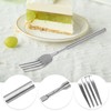 HAPPOW 2pcs Extendable Fork Spoon Set, Telescopic Fork and Spoon,