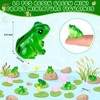 SYWHXY 60 PCS Mini Resin Frogs Green Frogs Figurines Miniature