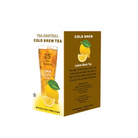 Life Plus Style Gourmet TEA CENTRAL Lemon Black Tea with Ceylon Black Tea Lemon Unsweetened Iced Tea Refreshing Tea Beverages Natural Flavored Cold Brew Everyday Wellness Iced Drink 25 Tea Bags