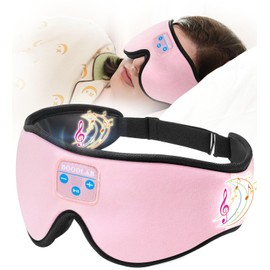 Sleep Headphones, Boodlab 3D Bluetooth Sleep Mask with Ultra Thin Speakers, Wireless Washable Sleeping Headphones for Side Sleepers Men Women Air Travel Cool Tech Gadgets Unique Gifts