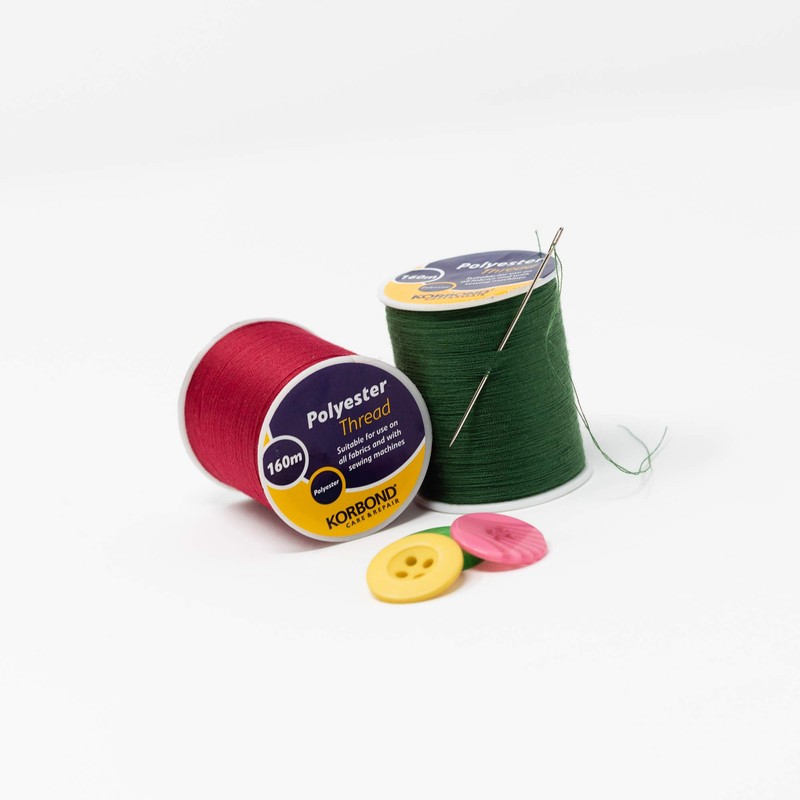 Korbond 320m Sewing Thread –2 x 160m Spools - Cream