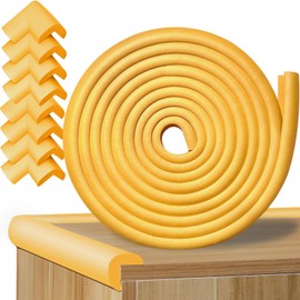 SYOUGO Corner Guard, Corner Cushion, Baby Injury Prevention, Nursery Recommendation, Total Length 12.4 ft (5 m) + 8 Squares, For Nursery Use, Wood