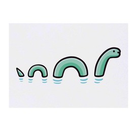'Loch Ness Monster' Temporary Tattoo - Water Resistant, Skin-Safe, Non-Toxic Transfer (TO00038060)