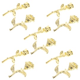 Mikinona 100pcs Nail Charm Rose Nail Flowers for Crafts and Valentine Day Decor Easy to Apply Non Damaging Design