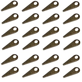 Merriway BH02339 (20 Pcs) EB Picture Frame Turn Buttons Screen Clips Small 13mm (1/2 inch) Brass Plated - Pack of 20 Pieces