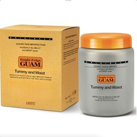 Guam Abdomina y cintura, envoltura para el estómago para reducir la celulitis, aprieta la piel suelta del vientre. Envolturas lipográficas anticelulíticas para estómago, algas marinas + cafeína