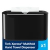 Tork Xpress Paper Towel Dispenser, Black, Single-Dispensing, Compatible with H2