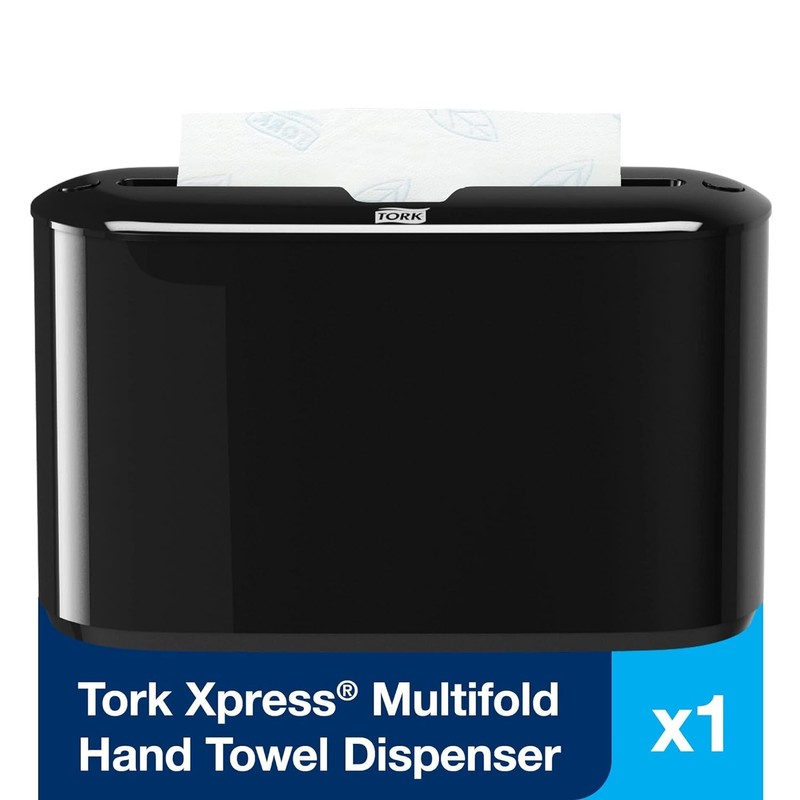 Tork Xpress Paper Towel Dispenser, Black, Single-Dispensing, Compatible with H2