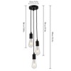 HJXDtech 3 Way Ceiling Pendant Cluster Light Fitting Lights E27