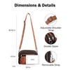 FADEON Crossbody Bags for Women Multi-pocket Leather Crossbody Purses, Designer