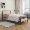 BOFENG Twin Bed Frame with Wood Headboard Farmhouse Bed,Heavy Duty