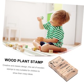 SHINEOFI Handbook Seal Set for Scrapbooking DIY Memory Books Wood Flower Stamps Retro Vase Stamps Craft Supplies for DIY Scrapbook Journal