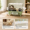 NANABIMIC 18.5" Bite-Proof Metal Hamster Cage, Fully Equipped, Easy Clean