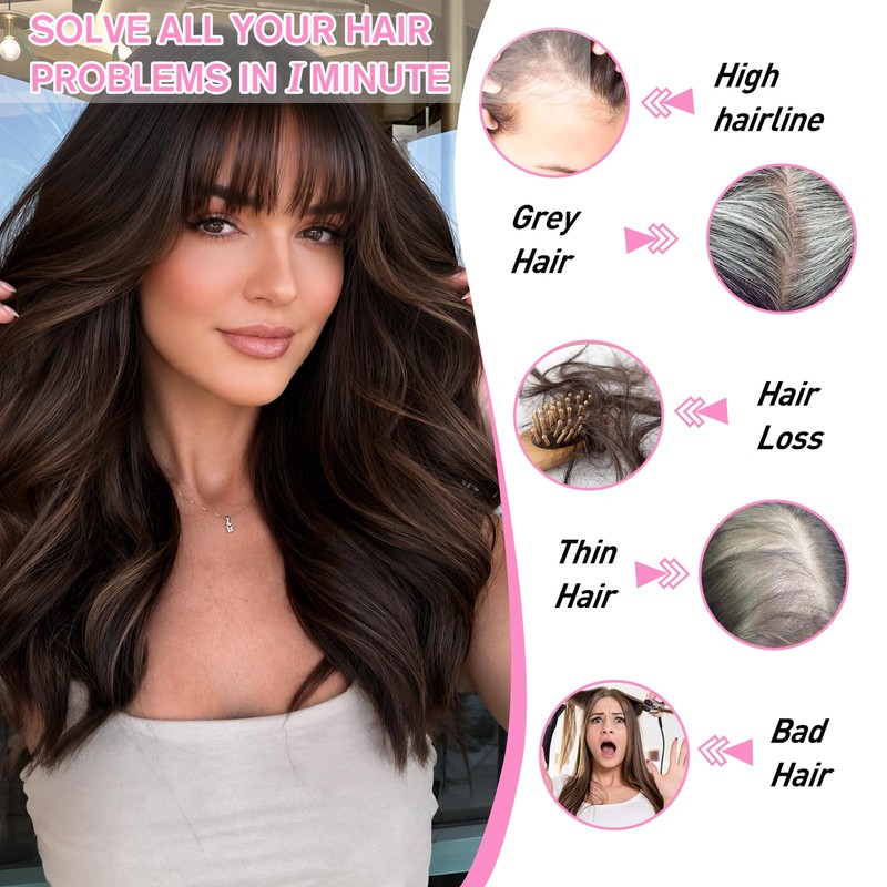 Hair Toppers for Women 16 Inch Synthetic Lightweight Natural
