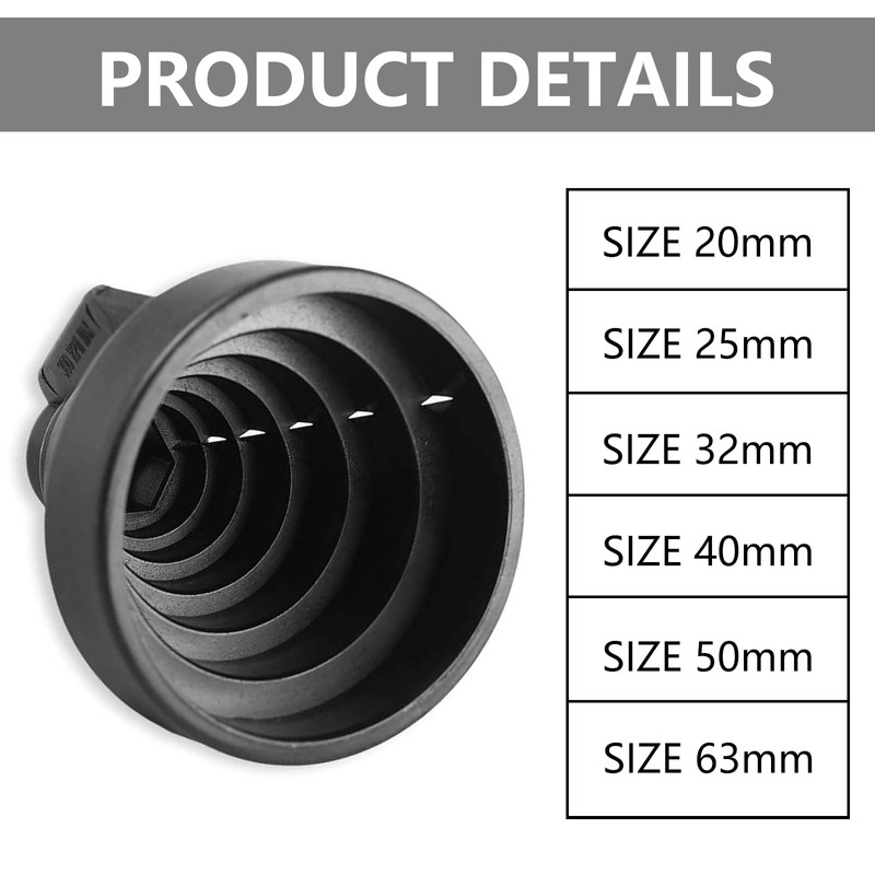 Pack of 2 Pipe Deburring Hand Deburring Plastic Pipe Chamfer