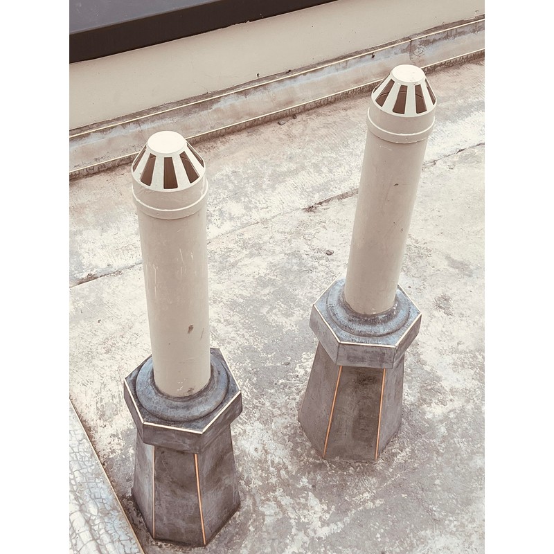2pcs 2in.PVC DWV Termination Vent Grate End Cap Cover Coupling