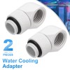 sourcing map 2pcs 90 Degree Elbow Water Cooling Adapter G1/4"