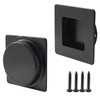 Jiozermi 2 Pack 2-3/4 Inch Black Square Recessed Pulls, Finger