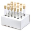 13x100mm Test Tubes with Cork Stoppers and Cardboard Rack, Borosilicate