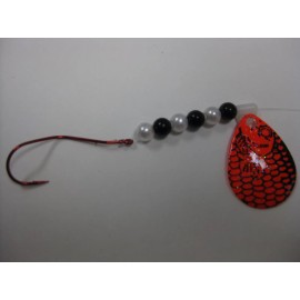 Unbranded  Walleye Red Slow Death Hook Spinner Blade Blades Rigs (Orange Fish Scale)