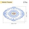 uxcell 2Pack Retro Lace Placemat 12x16-in Oval Embroidered Table Place