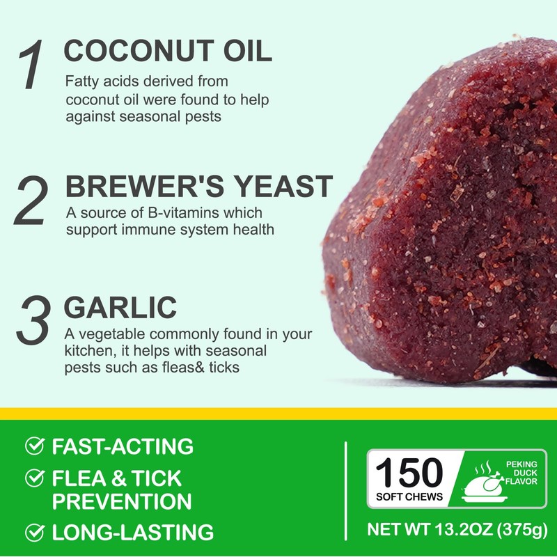 Natural Prevention for Dogs-150 Soft Chews,for All Breeds & Ages