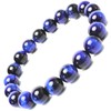 Happy Bomb Indigo Blue Tiger Eye, Large, 0.4 inches (10
