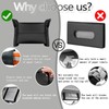Modixun 2Pcs Car Tissue Holder, Soft PU Leather Sun Visor