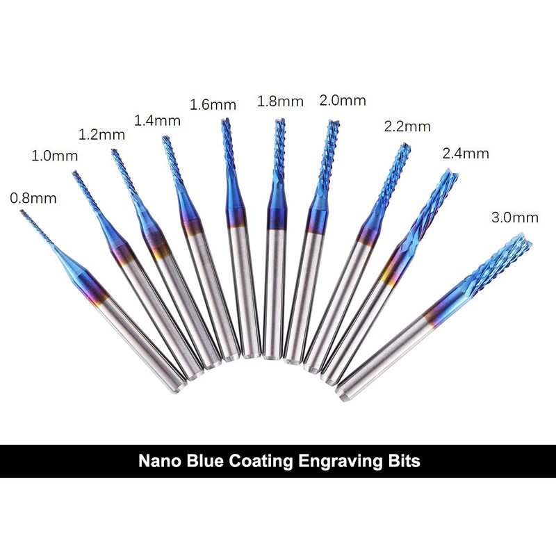 1/8” Shank CNC Router Bits Kit for All Purpose, Triangular