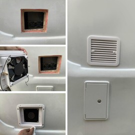 RV Vent Cover, RV Exhaust Vent Cover Air Ventilation Outlet Grille, RV Side Vent Grille Air Exchange, Side Air Vent for Campervan Trailer Boat Caravan Yacht, Easy to Install