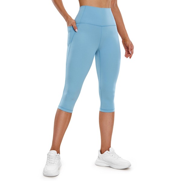 CRZ YOGA Womens Butterluxe Workout Capri Leggings with Pockets 17